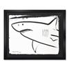 Image 1 : Wyland, "Shark" Framed Original Watercolor Painting Hand Signed with Letter of Authenticity.