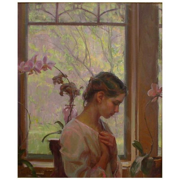 Dan Gerhartz, "The Orchid" Limited Edition on Canvas, Numbered and Hand Signed with Letter of Authen