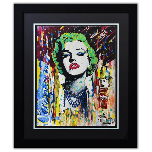 Nastya Rovenskaya- Original Mixed Media on Paper "Marilyn Monroe II"