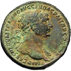 Ancients Roman Trajan. A.D. 98-117. Æ sestertius