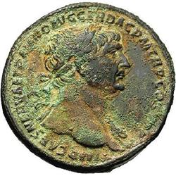 Ancients Roman Trajan. A.D. 98-117. Æ sestertius