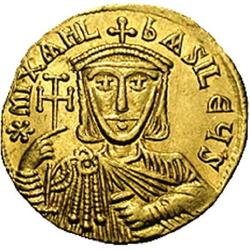 Ancients Byzantine Michael II, with Theophilus.