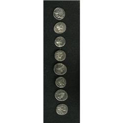 Ancients Lot of eight Republican denarii. A