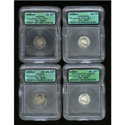Ancients Lot of four certified Flavian and