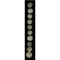 Ancients Lot of ten Roman Imperial silver coins.