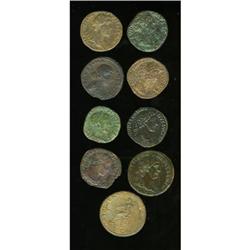 Ancients Lot of nine Roman Imperial sestertii.