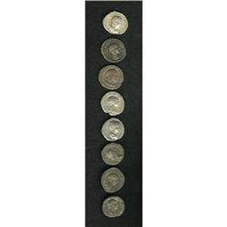 Ancients Lot of eight Roman Imperial denarii.