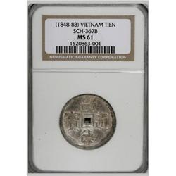 Annam Tu Duc Silver Tien ND (1848-83), similar