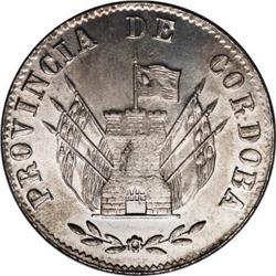 Argentina Republic Cordoba 8 Reales 1852, KM32,