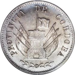 Argentina Republic Cordoba 8 Reales 1852, KM32,