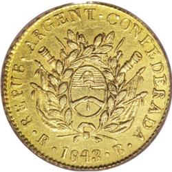 Argentina Republic La Rioja gold 2 Escudos
