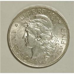 Argentina Republic Peso 1882, KM29, choice