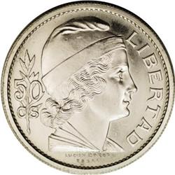 Argentina Republic Pure Nickel 50 Centavos