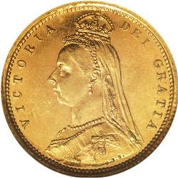Australia Victoria gold 1/2 Sovereign 1887-S