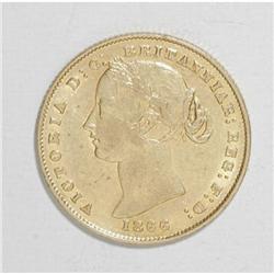 Australia Victoria gold Sovereign 1866, KM4, XF