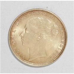Australia Victoria gold Sovereign 1887S St.