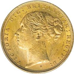 Australia Victoria gold Sovereign 1887S St.