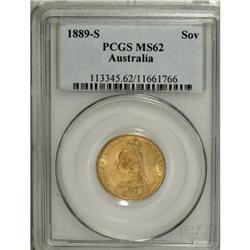 Australia Victoria gold Sovereign 1889S, KM10,