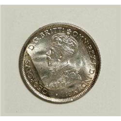 Australia George V Sixpence 1926, KM25, choice