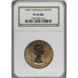 Australia Elizabeth II Penny 1960, KM56, Proof