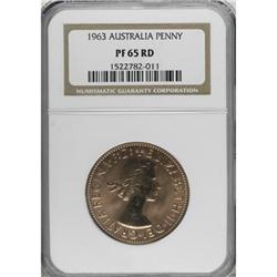 Australia Elizabeth II Penny 1963, KM56, Proof