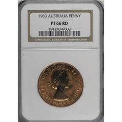 Australia Elizabeth II Penny 1963, KM56, Proof