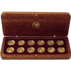 Australia Gold 12-piece set of $15 Lunar coins