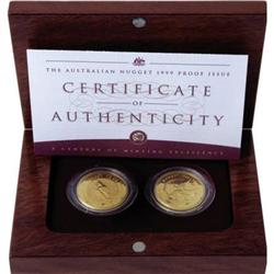 Australia Elizabeth II Gold Nugget Proof Two