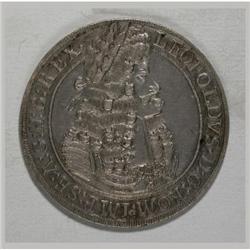 Austria Leopold the Hogmouth Taler 1704 Hall,