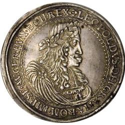 Austria Leopold the Hogmouth Broad 2 Taler 1675