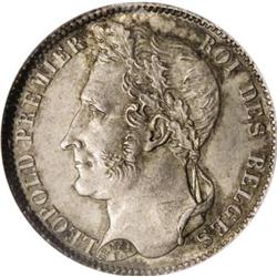 Belgium Leopold I 1/2 Franc 1844, KM6, MS64 NGC,