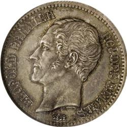 Belgium Leopold I Silver Pattern 2 Francs 1859,