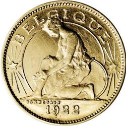 Belgium Albert I gold Pattern Franc 1922, French