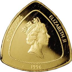 Bermuda Elizabeth II Triangle $60 1996, KM93,