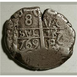 Bolivia Carlos III cob 8 Reales 1769-V & Y,