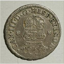 Bolivia Carlos III Pillar 1/2 Real 1767-JR,
