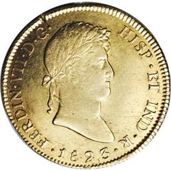 Bolivia Ferdinand VII gold 8 Escudos 1823-PJ,