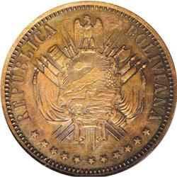 Bolivia Republic Bronze Pattern Boliviano