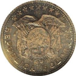 Bolivia Rrepublic Silver Pattern 20 Centavos