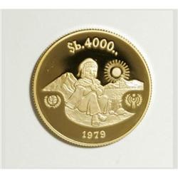 Bolivia Republic gold 4000 Pesos 1979, KM199,