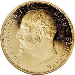 Bulgaria Ferdinand I gold 100 Leva 1912, KM34,