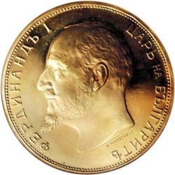 Bulgaria Ferdinand I gold 100 Leva 1912, KM34,