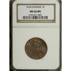 Canada George V Cent 1918, KM21, MS66 BN NGC,