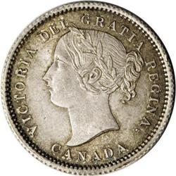 Canada Victoria 10 Cents 1870 Wide 0, KM3,