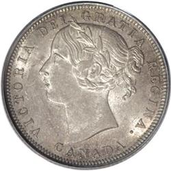 Canada Victoria 20 Cents 1858, KM4, MS62 PCGS,