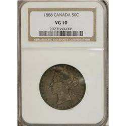 Canada Victoria 50 Cents 1888, KM6, VG10 NGC,