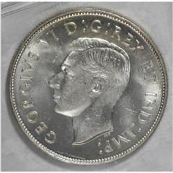 Canada George VI 50 Cents 1947 Maple Leaf, KM36,