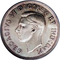 Canada George VI Dollar 1937 Specimen, KM37,