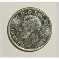 Canada George VI Dollar 1945, KM37, AU, choice