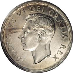 Canada George VI Dollar 1948, KM46, MS63 ICCS,